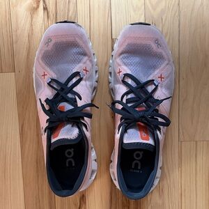 On Running Cloud X Pink Athletic Shoes